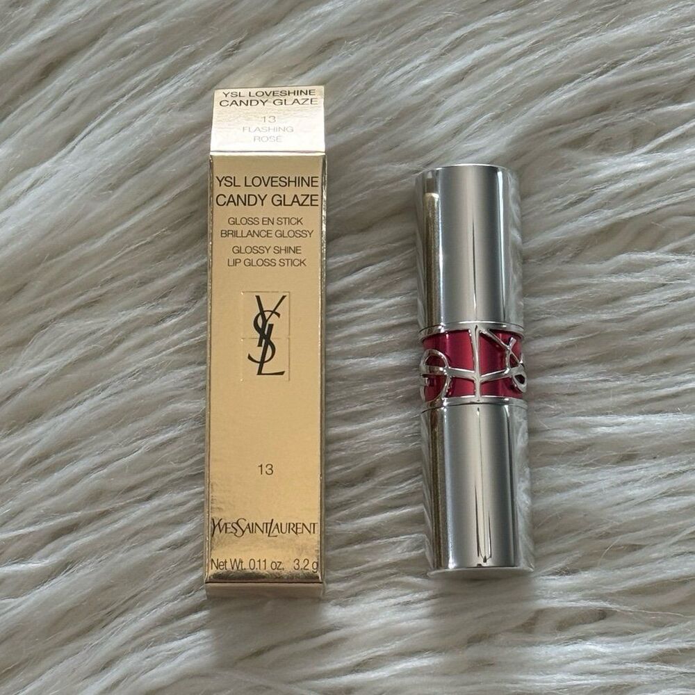 YSL Candy Glaze Lip Gloss Stick 13 Flashing Rose - Picture 4 of 11